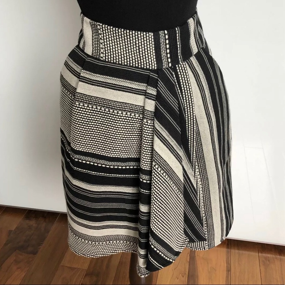 Marissa Webb Striped Pleated Mini Skirt Size 4